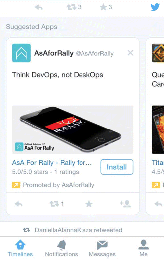 A screenshot image depicting a twitter carousel ad