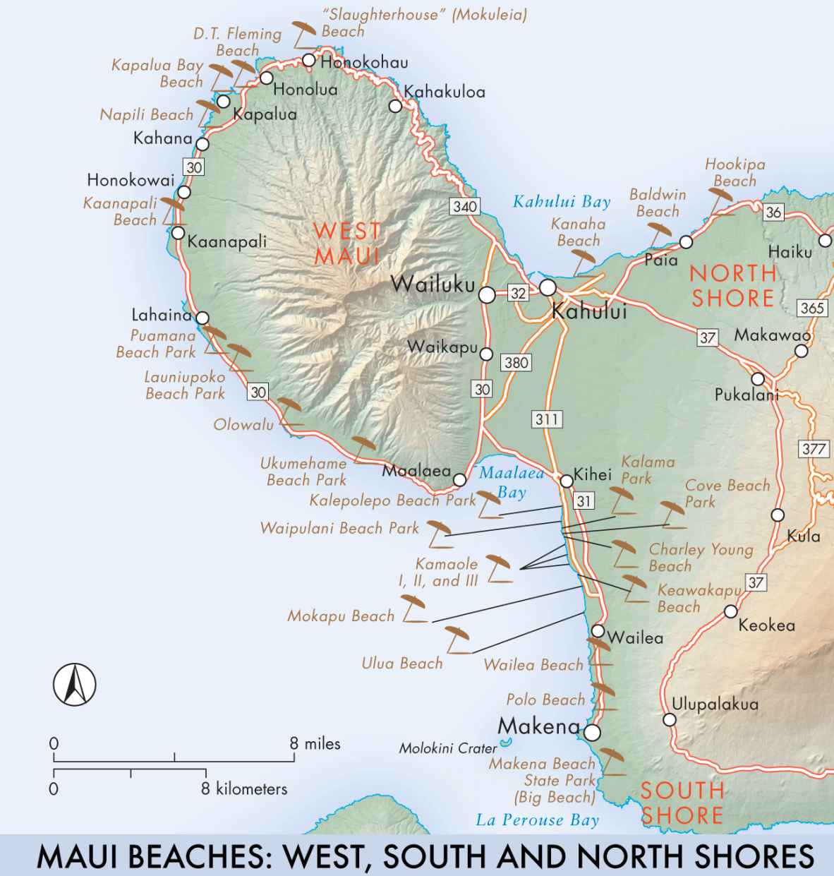 Maui Beaches: West, South and North Shores