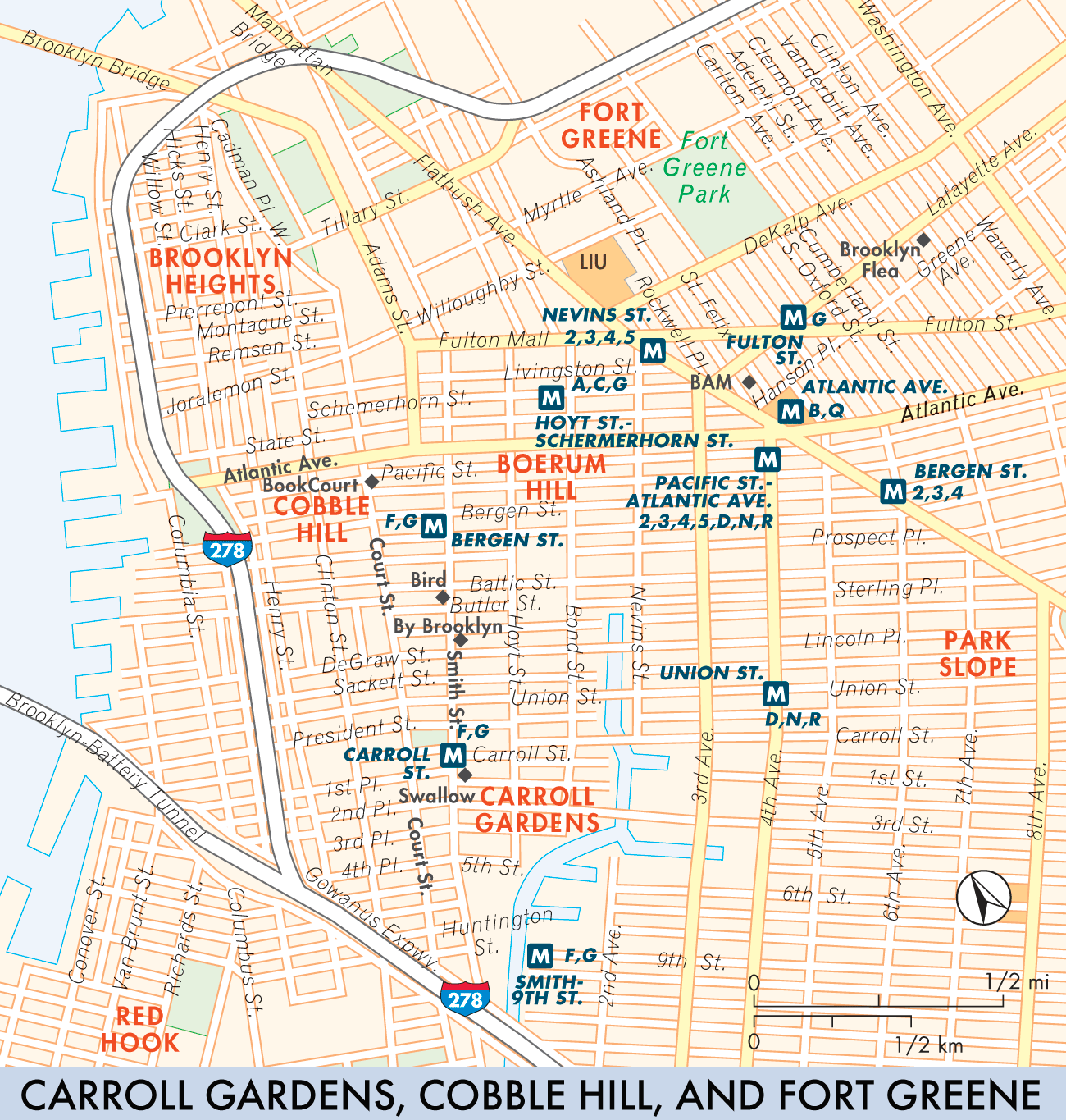 Carroll Gardens, Cobble Hill, and Fort Greene