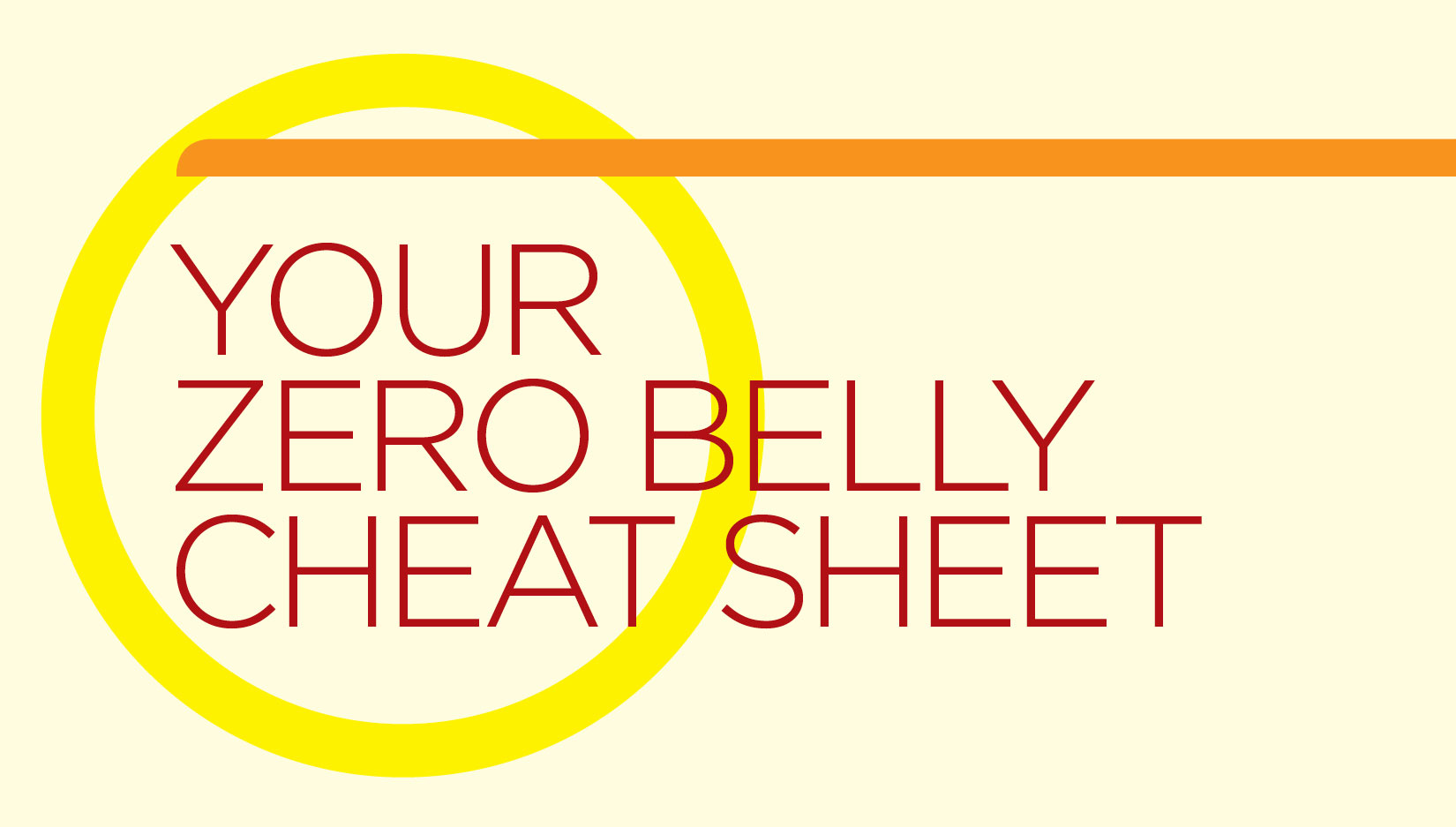 YOUR ZERO BELLY CHEAT SHEE